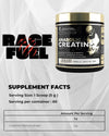 Back label of Kevin Levrone Anabolic Creatine 300 g – Supplement Facts & Instructions – Rage Fuel Supplements COD