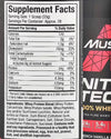 MuscleTech Nitro-Tech Whey Gold French Vanilla Cream 2lbs nutritional facts and supplement label