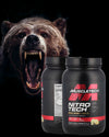 MuscleTech Nitro-Tech Whey Gold 2lbs front image with Rage Fuel Supplements bear mascot